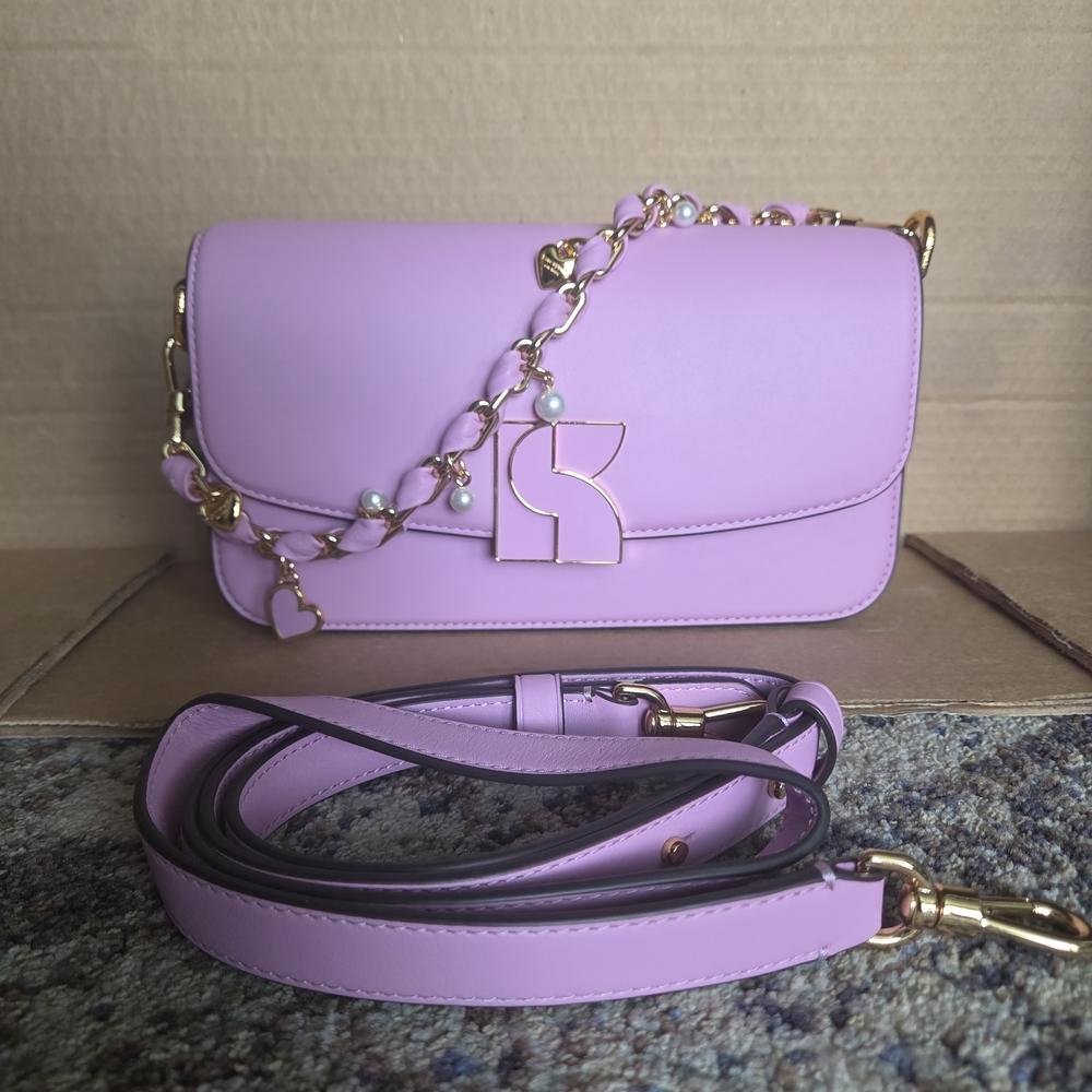 Kate Spade Dakota Pearl Hearts Bag In Berry Cream